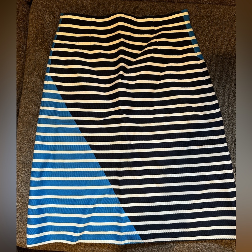JCrew A line striped skirt